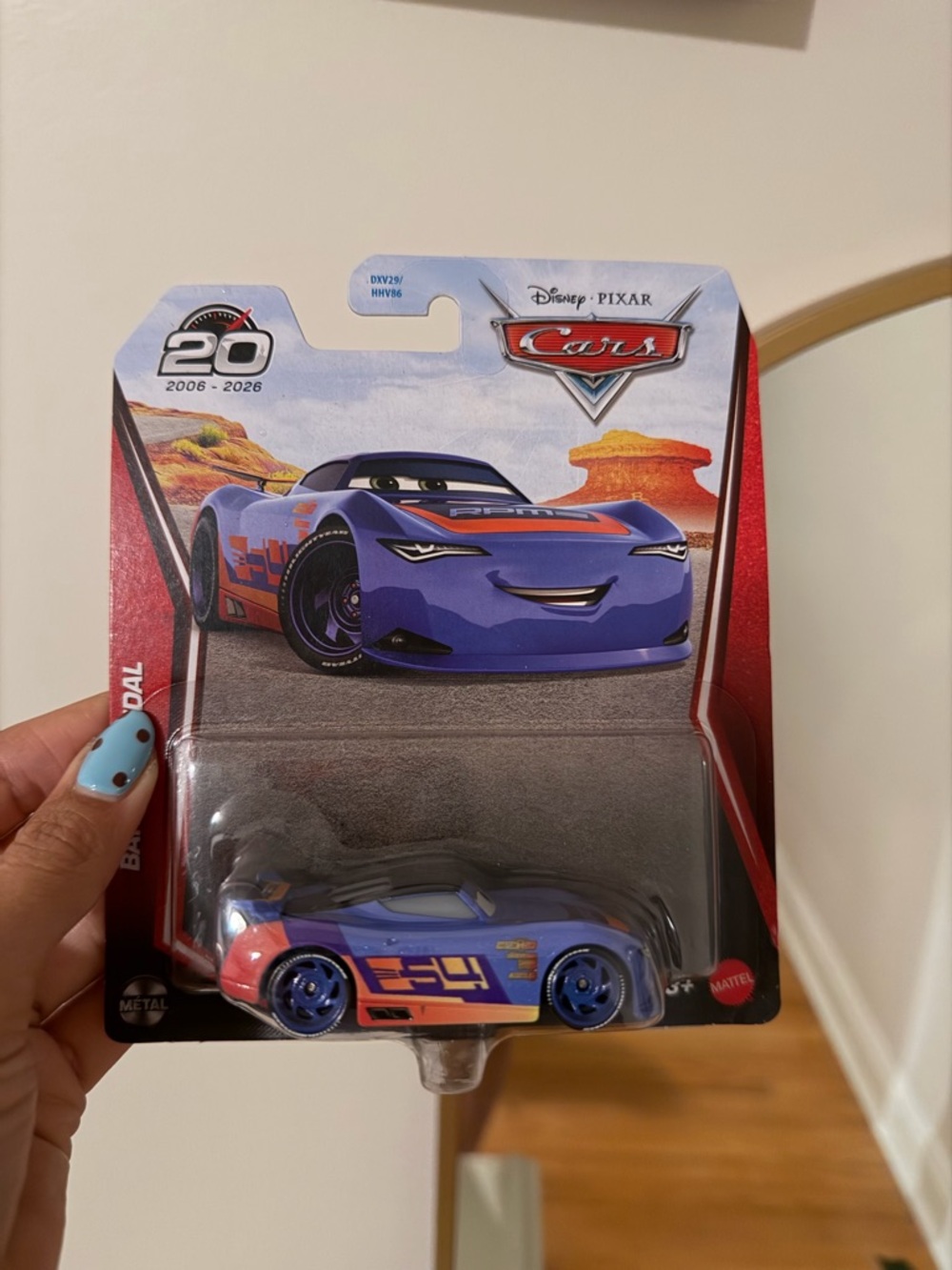 Mattel Disney Pixar Cars Purple-Blue Racing Die-Cast Car